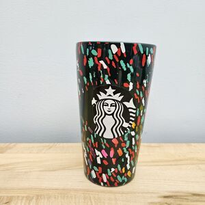 Starbucks Holiday Confetti Collection Ceramic Travel Tumbler Mug Cup 12 oz
